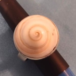 🐚Unique Handmade Sterling Silver & Natural Seashell Ring